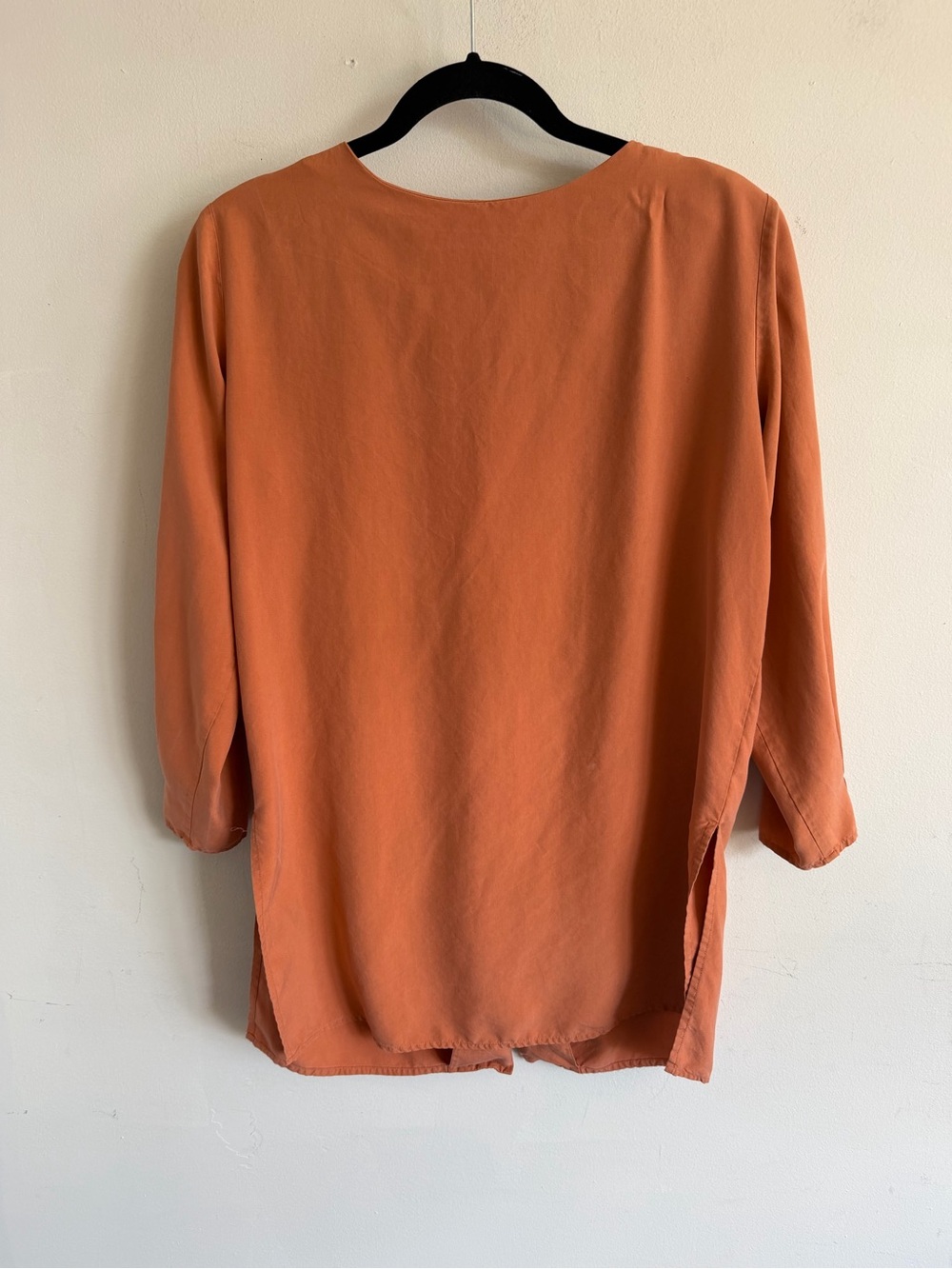 august silk Rust Button-Front Blouse - Picture 3 of 6